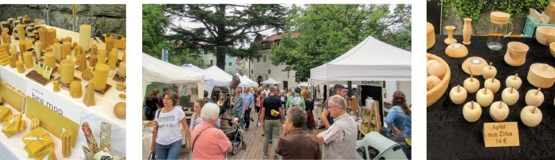 SelberGMOCHT (www.selbergmocht.it), die Online-Plattform und der Organisator der Eventmärkte mit handgemachten und regionalen Produkten war mit rund 80 Marktständen am 3. September in Schlanders. Die St. Pauls Tschäss Band sorgte für die musikalische Umrahmung.