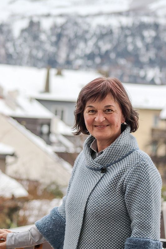 Monika Wielander Habicher, referierte über die Gemeinschaftsverpflegung in Schlanders