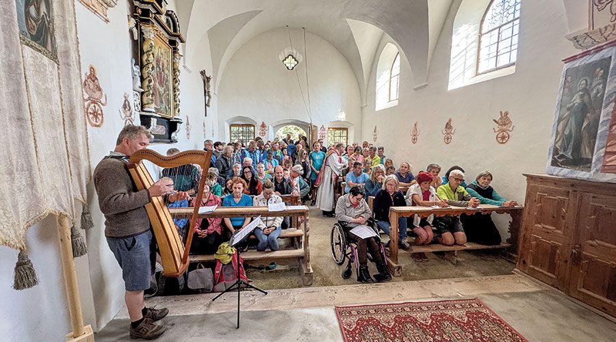 die Gemeinschaft am Tag vor Laurenzi bei der Messfeier