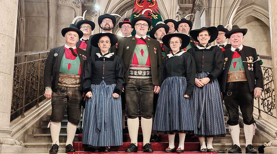 die Abordnung der Schützenkopanie Schlanders