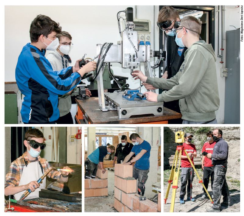 In der Landesberufsschule Schlanders wird den Schülerinnen und Schülern wertvolles Grundwissen in Theorie und Praxis vermittelt - flankierend zu ihrer Berufsausbildung in den Handwerks- und Industriebetrieben sowie im Dienstleistungssektor
