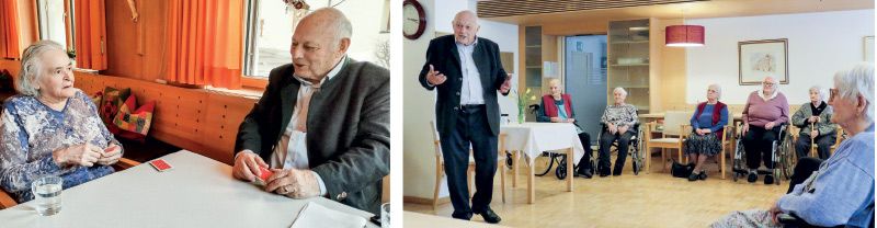 Lange in Erinnerung bleiben wird den Bewohner:innen des Seniorenheimes Annenberg Latsch der Besuch von Altlandeshauptmann Luis Durnwalder