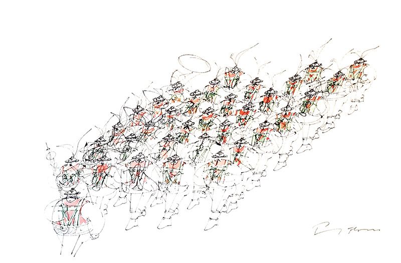 Tiroler, Farbdruck, signiert, 48x63 cm
