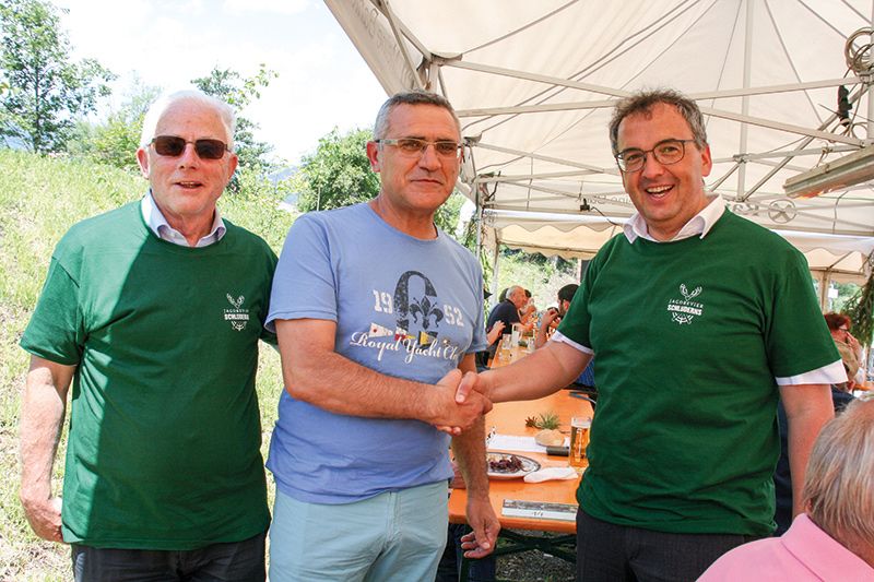 v. l. Vize-BM Peter Trafoier, Cavaliere Francesco Bognanni und BM Heiko Hauser