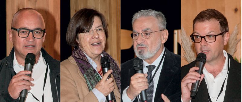 v. l.: Ronald Patscheider, Bettina Geisseler, Rudi Rienzner und Walter Gostner: In der Wasserkraft steckt noch viel Potenzial