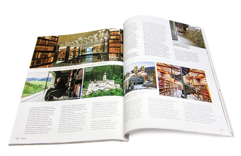 Schön aufgemacht in der „Landlust“: Kloster Marienberg und seine imposante neue Klosterbibliothek