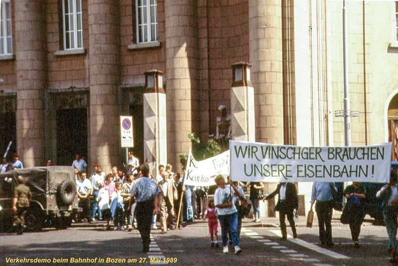 Verkehrsdemo-Bozen am 27. Mai 1989