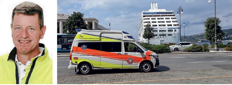 Der Tarscher Gottfried Höllrigl erzählt über seine Erfahrungen bei Langstreckentransporten beim Weißen Kreuz und rührt dabei auch kräftig die Werbetrommel.