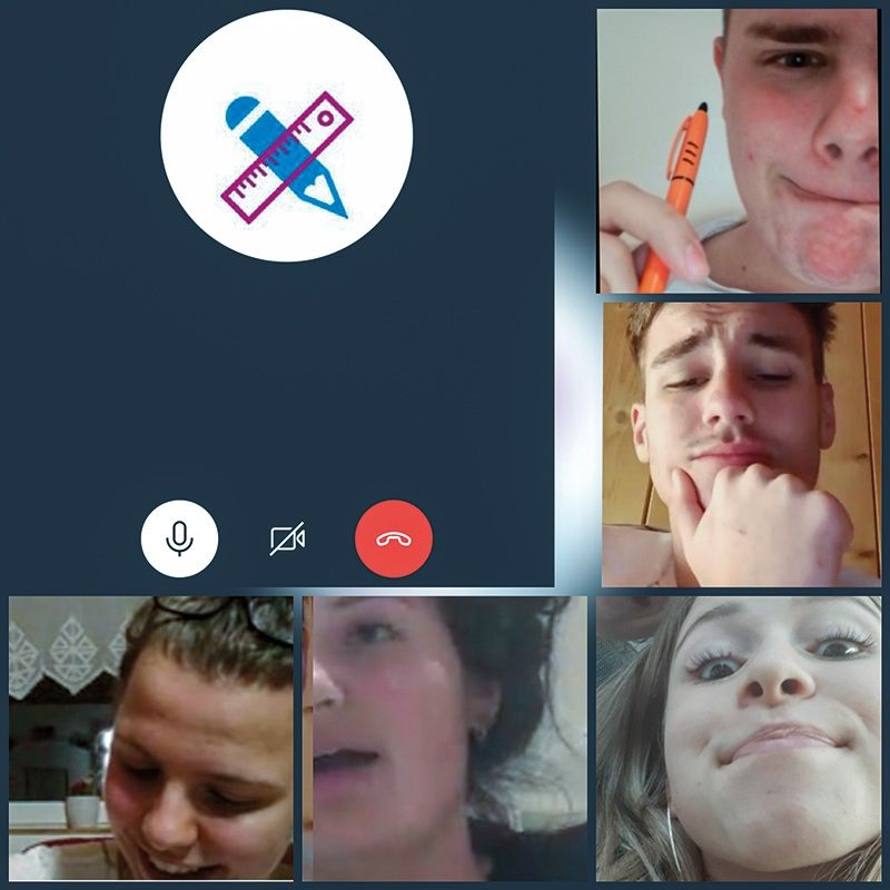 Das Kernteam während einer online Konferenz