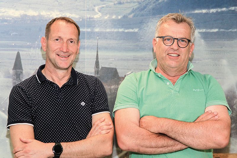 Gottfried Niedermair, Direktor, und Paul Wellenzohn, Präsident des Bonifizierungskonsortium Vinschgau