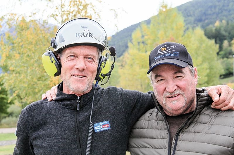v. l.: Reinhold Stecher von „Heli Austria“ und Max Gritsch von Gritsch Metall: Jahrelange Zusammenarbeit