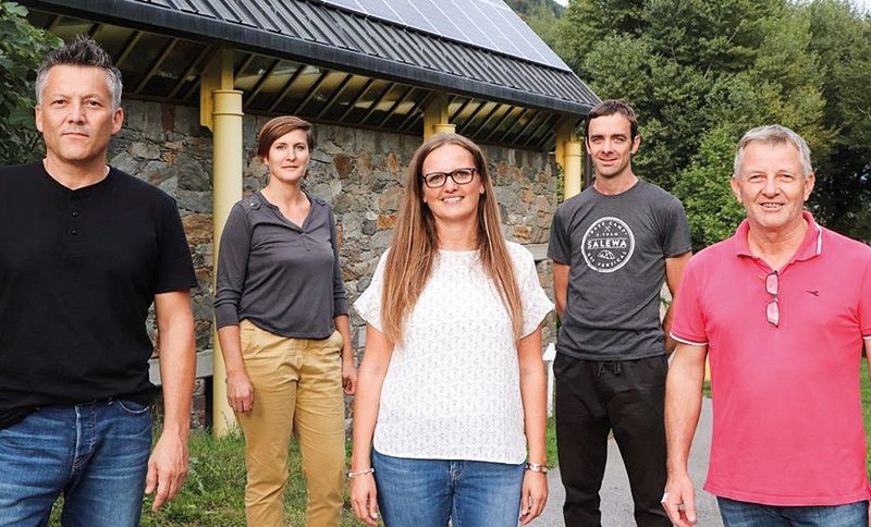 v.l.: Michael Kobald, Erna Schweigl, Karin Brugger, Giuliano Bertagna, Thomas Gurschler