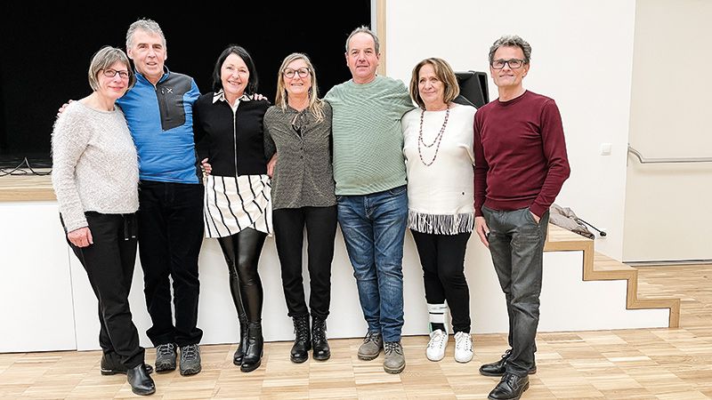 Der neue Vorstand des TCLV v. l.: Katrin Paris, Hubert Folie, Maria-luise Gamper, die neue TCLV-Präsidentin Patrizia Kiem, Werner Pircher, Claudia Bertoletti und Stefan Doliana