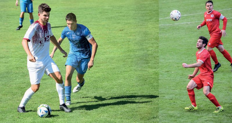 links: Für Plaus und Schluderns geht es um den Verbleib in der Liga; rechts: Julian Gstrein (vorne) und Andre Kofler träumen mit Kastelbell-Tschars vom Titel