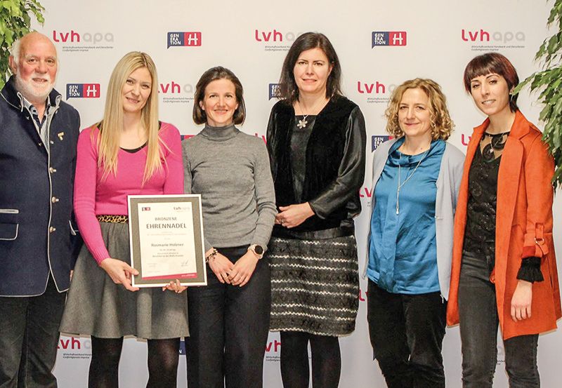 v. l. Robert Egger, Rosmarie Holzner, Melanie Trafojer (Obfrau), Susanne Tumler, Martha Mondini, Greta Ballerini