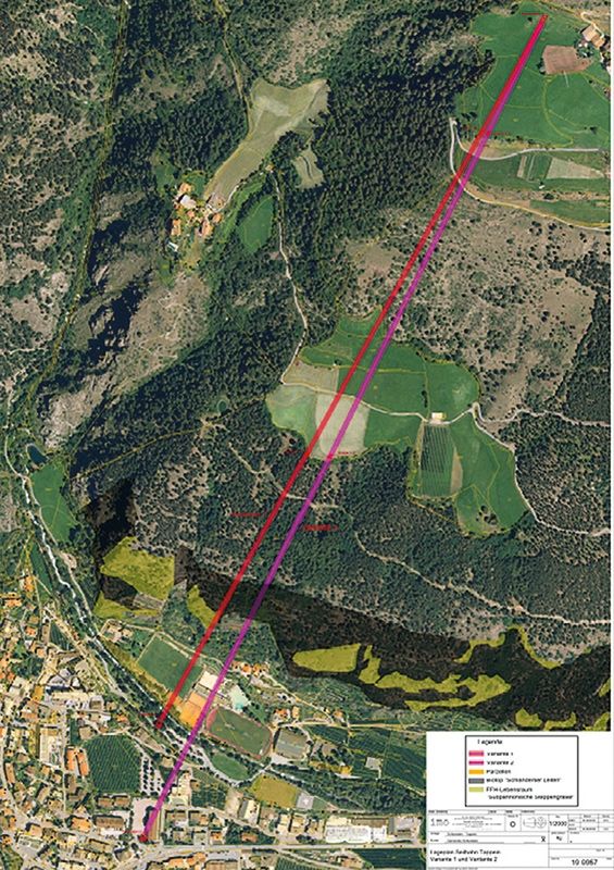 Seit dem Frühjahr 2019 liegt für eine Seilbahn von Schlanders hinauf nach Tappein eine Studie vom Algunder Ingenieur Martin Oberhuber vor mit geschätzen Kosten von rund 10 Millionen Euro vor. Auftraggeber ist die Marktgemeinde Schlanders.