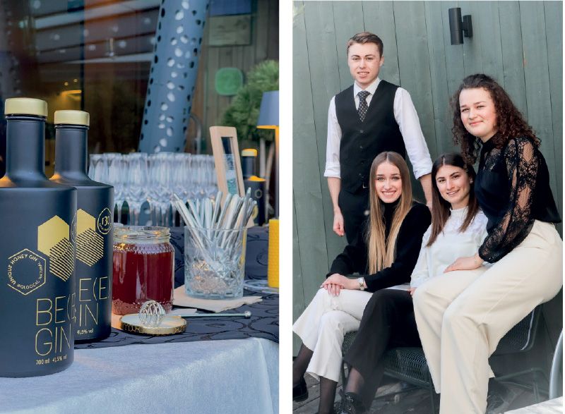 Leo Wieser, Emelie Schieder, Lisa Kofler und Selina Koch:  exklusiver Gin mit einer subtilen Honignote