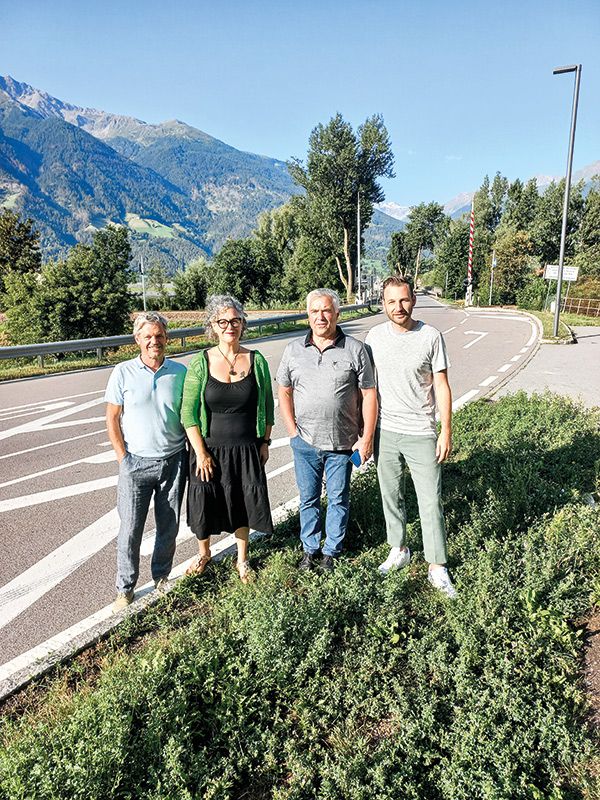 v. l.: Roland Brenner, Verena Tröger, Sepp Noggler und David Frank