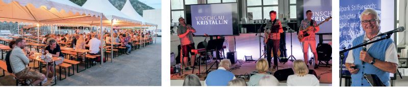 Ein Fest, Vortrag und Musik auf dem Werksgelände der Göflaner Marmor GmbH. Wolfgang Platter sprach über den Nationalpark Stilfserjoch, Musik gab es von Flouraschworz, erstmals krankheitsbedingt ohne den Schlagzeuger Michael Reissner.