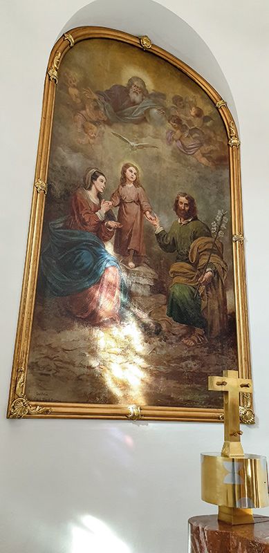 das Altarbild der Pfarrkirche Heilige Familie Richterswil, wo Don Mario Pinggera Seelsorger ist.