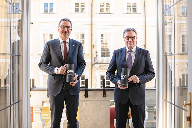 Zum 30 Jahre Ötzi Jubiläum: Die Landeshauptleute Arno Kompatscher und Günther Platter