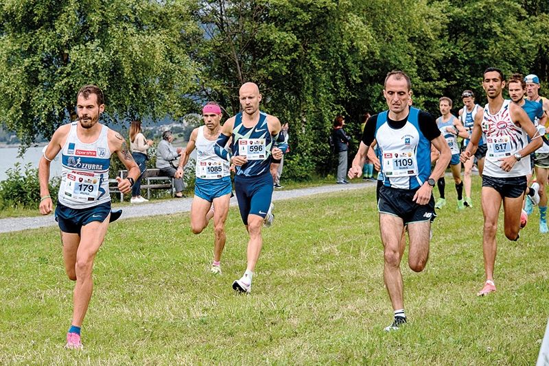 Der Sieger Andrea Soffientini (Nr. 179), der zweitplatzierte Markus Ploner (Nr. 1109) und der Drittplatzierte Peter Lanziner (Nr. 596)