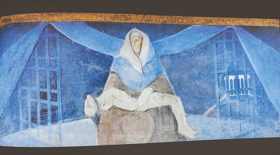 HEB MUATTR INZ DIA OLLZ VERSCHTEAT AM LOASTOOG BOLS ZUM HUAMGIAN GEAT  (Halte uns Mutter, die alles versteht am Sterbetag, wenn es zum Heimgehen geht)