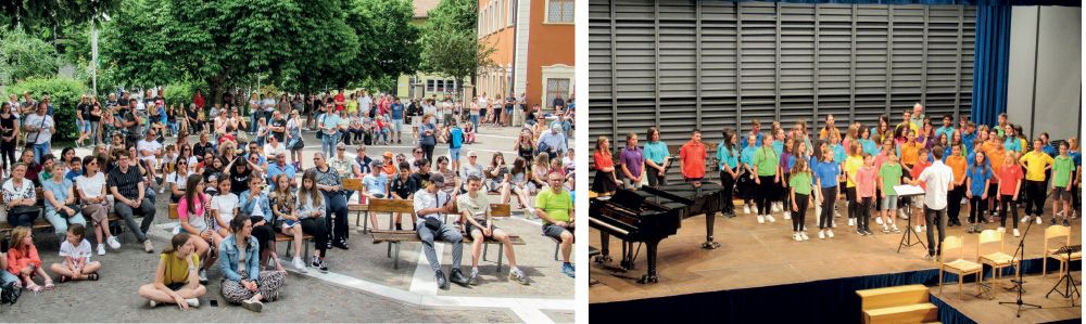 Am 28. Mai gab es ein Konzert der Klassen mit musikalischer Ausrichtung auf dem Plawennpark und am 1. Juni das Abschlusskonzert im Kulturhaus.