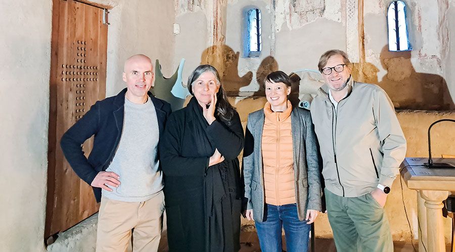 Ein glanzvoller Abschluss: (v. l.) Michael Fliri, Roberta Dapunt, Antoinette Bader und Ludwig Fabi in der St.-Benedikt-Kirche in Mals