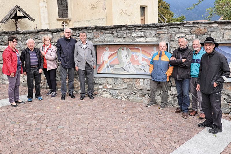 v.l.: Roswitha Weißensteiner, Hans Mitterer, Traudl Götsch, Otto von Dellemann, Franz Schuster, Josef Trogmann, Heinrich Thöny, Heinrich Schupfer, Karl Bachmann.