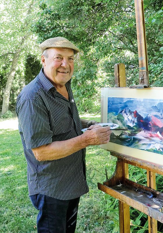 Man darf keine Angst vor Farbe haben. Gianfranco Bonora, Laas; Bereits sein Onkel Ampellio Bonora war ein berühmter Maler.