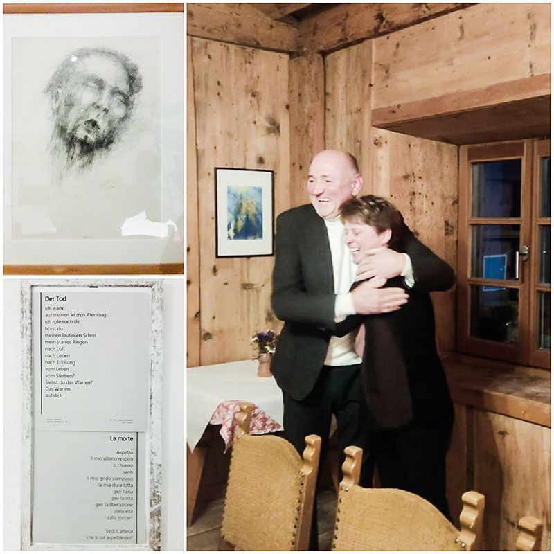 Graziano Paternoster und Christine Weithaler, emotionale Bilder und Texte in der Tschenglsburg