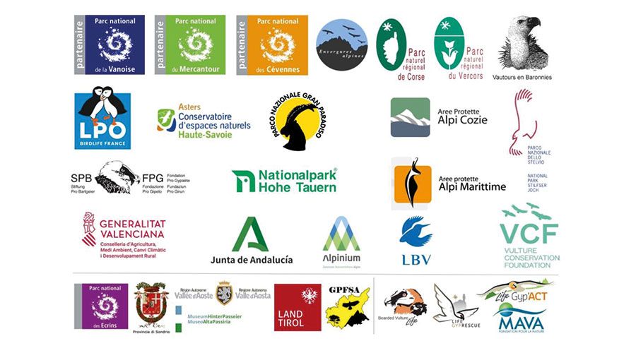 Die Partner des  Internationalen Bartgeiermonitorings IBM