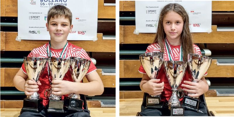 Anton Gurschler und Franzi Hellrigl vom ASV Mals gewannen alle drei IM-Titel in der Kategorie U13