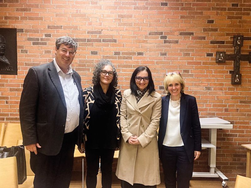 v. l.: der SVP Bezirksobmann Albrecht Plangger, die Laaser BMin und SVP-Obmannstellvertreterin Verena Tröger, die SVP-Bezirksobmannstellvertreterin Irmgard Gamper und LRin Waltraud Deeg