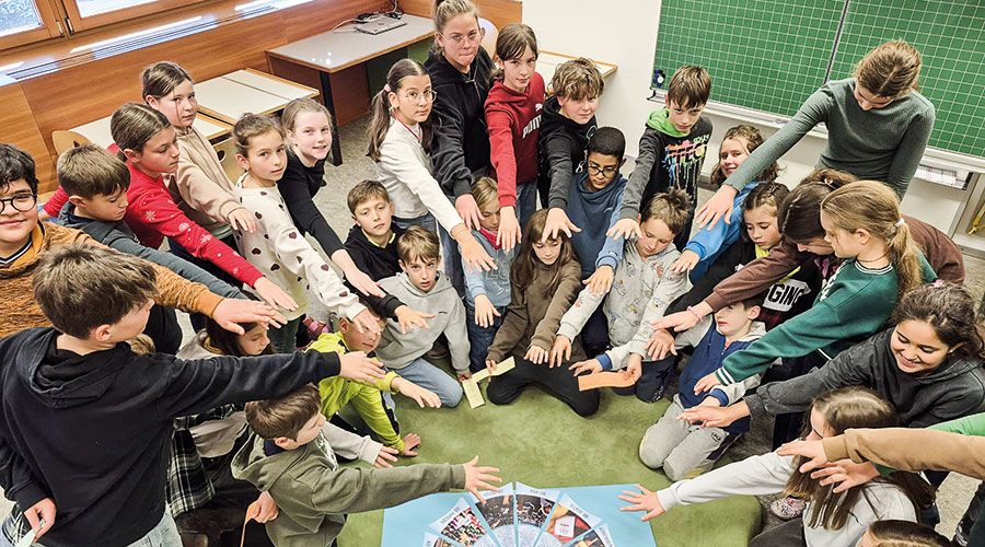 Grundschulkinder in Schluderns