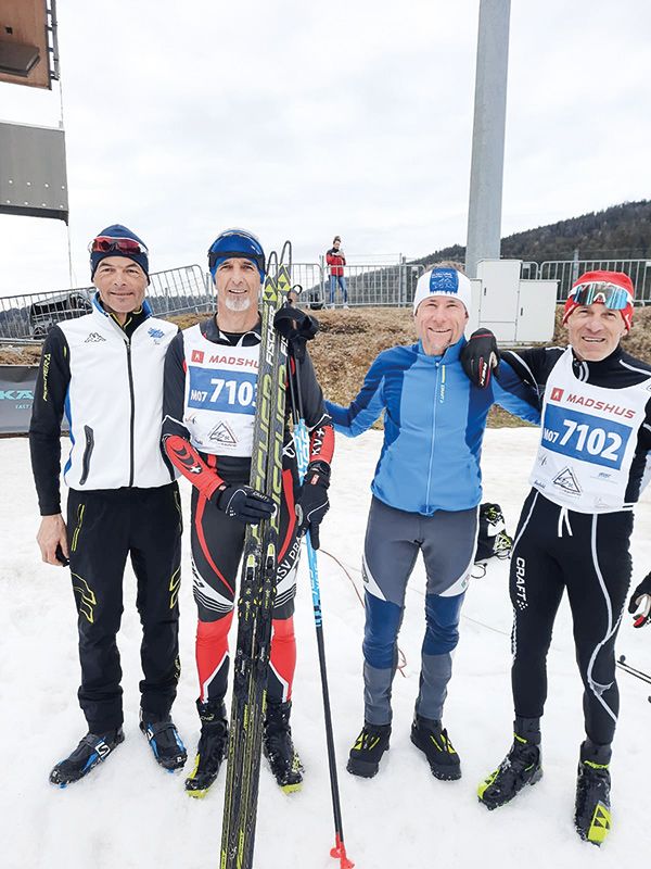 Die erfolgreichen Masters: v. l. Walter Schütz (Burgeis), Richard Andres (Tschengls), Elmar Folie (Graun) und Berhard Capitani (Mals)